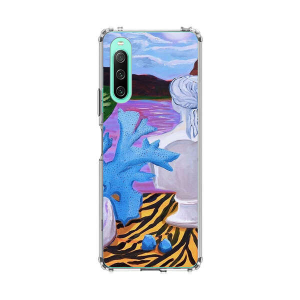 Classical Statues and Tropical Plants by the Ocean Sony Xperia 10 IV Case