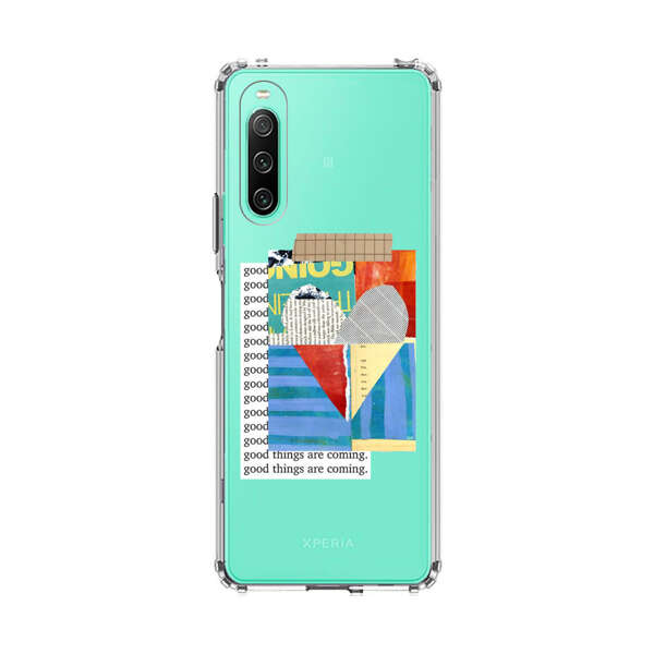 Colorful Abstract Collage with Geometric Shapes Sony Xperia 10 IV Case