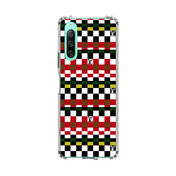 Colorful Checkerboard Stripes Pattern Sony Xperia 10 IV Case