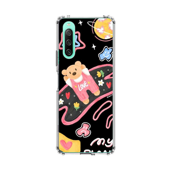 Cute Teddy Bear Love Space Design Sony Xperia 10 IV Case