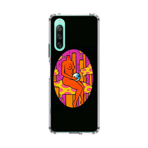 Faceless Nude Figure Holding Sphere Abstract Art Sony Xperia 10 IV Case