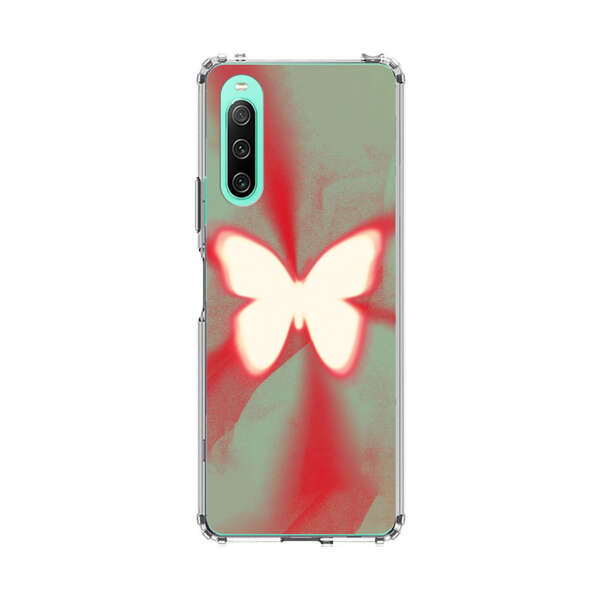 Glowing White Butterfly Abstract Radiant Design Sony Xperia 10 IV Case