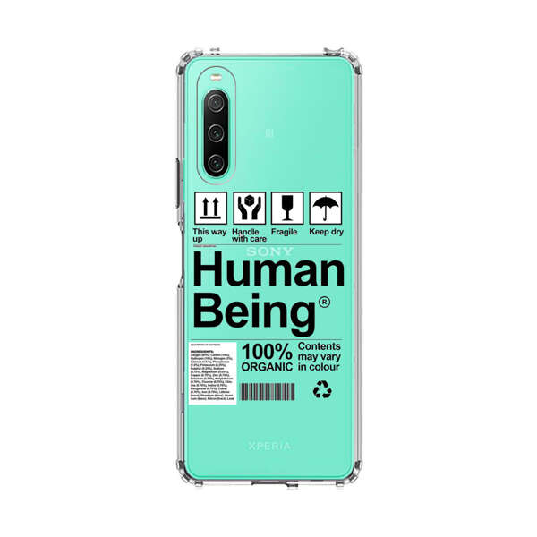 Human Being Fragile Label Design Sony Xperia 10 IV Case