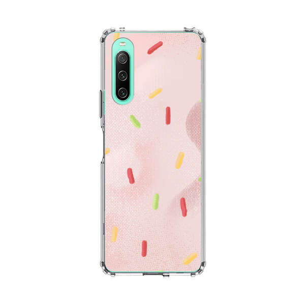 Pastel Pink Sprinkles Pattern Sony Xperia 10 IV Case