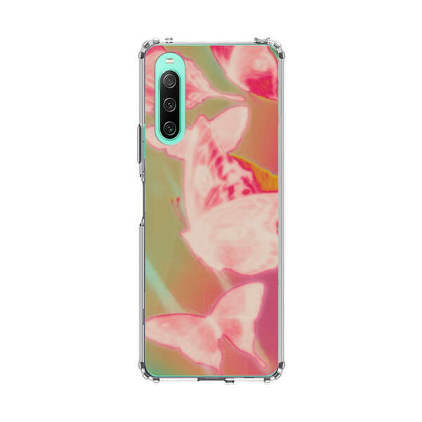 Pink Butterflies Dreamy Colorful Background Sony Xperia 10 IV Case