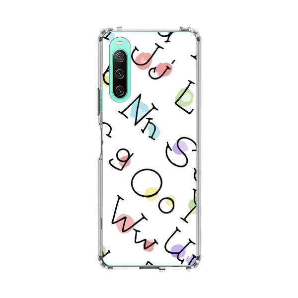 Playful Alphabet Pattern with Colorful Letters Sony Xperia 10 IV Case