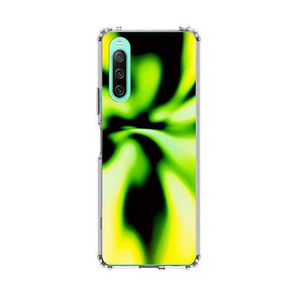 Vibrant Abstract Green and Yellow Swirl Sony Xperia 10 IV Case