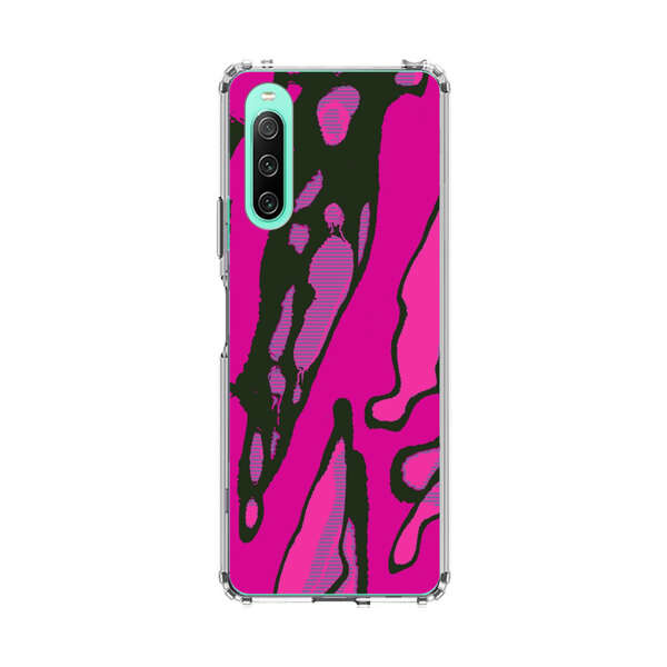 Vibrant Abstract Magenta Black Pattern Sony Xperia 10 IV Case