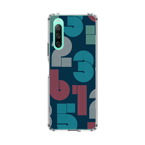 Vibrant Seamless Pattern of Colorful Stylized Numbers Sony Xperia 10 IV Case