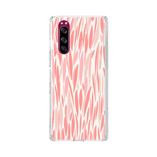 Abstract Coral Wavy Lines Pattern Sony Xperia 5 Case