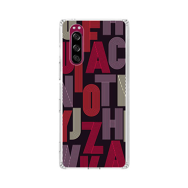 Abstract Letters Pattern Sony Xperia 5 Case