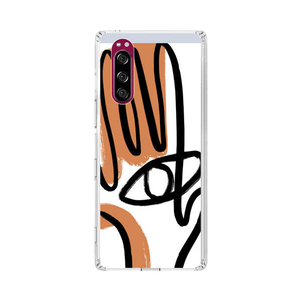 Abstract Minimalist Hand with Eye Sony Xperia 5 Case