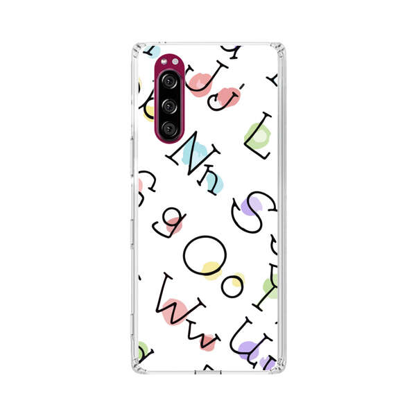 Playful Alphabet Pattern with Colorful Letters Sony Xperia 5 Case