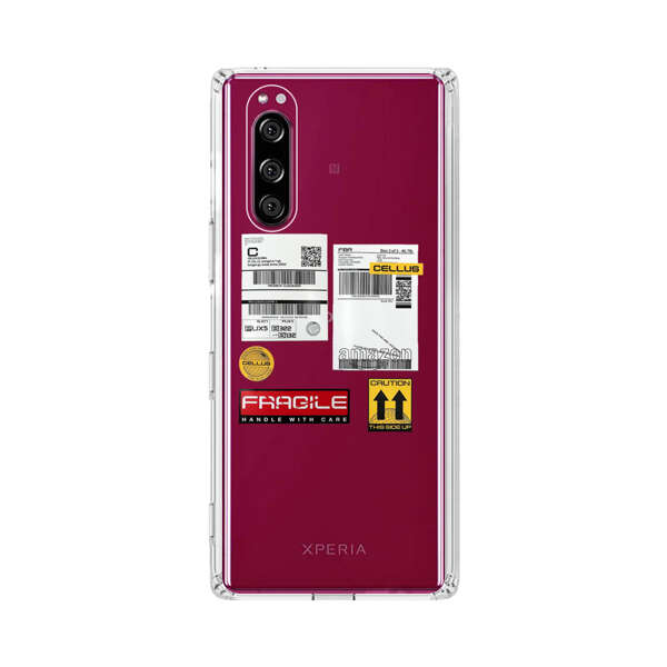 Shipping Labels and Fragile Handling Stickers Sony Xperia 5 Case
