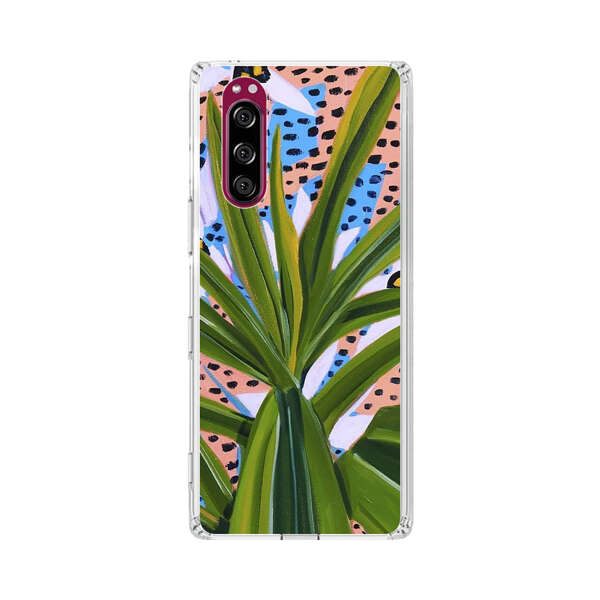 Tropical Leaves Abstract Pattern Sony Xperia 5 Case