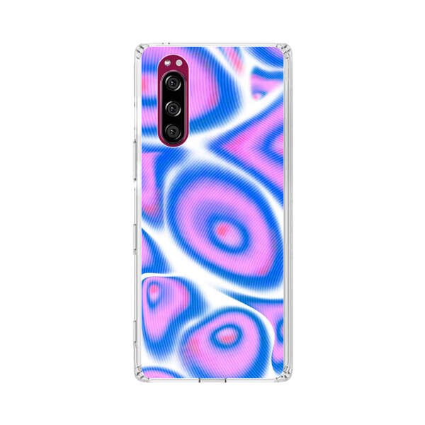 Vibrant Abstract Pink and Blue Swirl Pattern Sony Xperia 5 Case