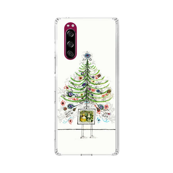 Whimsical Christmas Tree Artistic Design Sony Xperia 5 Case