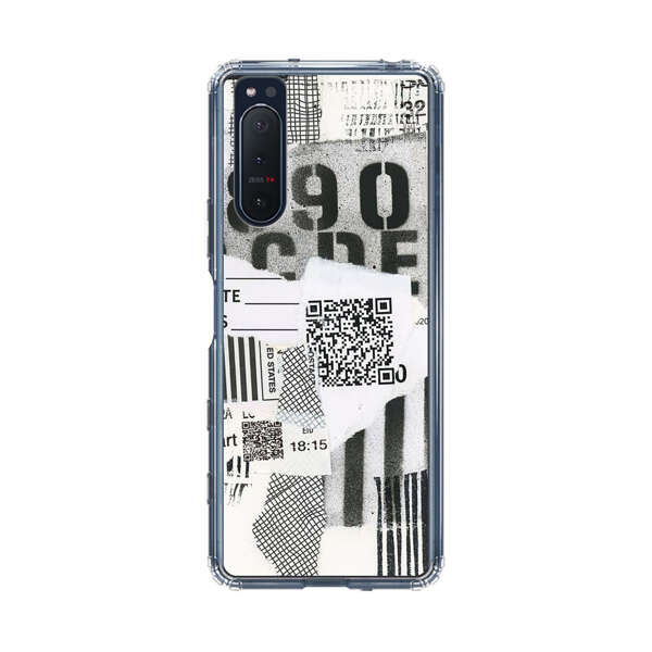 Abstract Collage Torn Paper Barcodes Sony Xperia 5 II Case