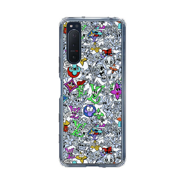 Colorful Cartoon Graffiti Pattern Sony Xperia 5 II Case