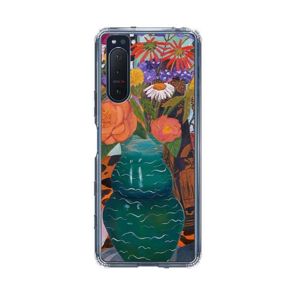 Colorful Still Life with Flower Vases and Shell Sony Xperia 5 II Case