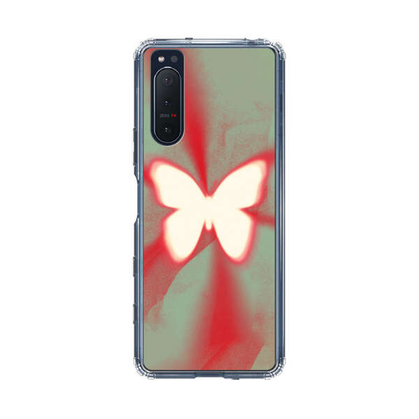Glowing White Butterfly Abstract Radiant Design Sony Xperia 5 II Case
