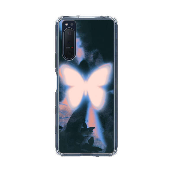 Glowing White Butterfly Sony Xperia 5 II Case
