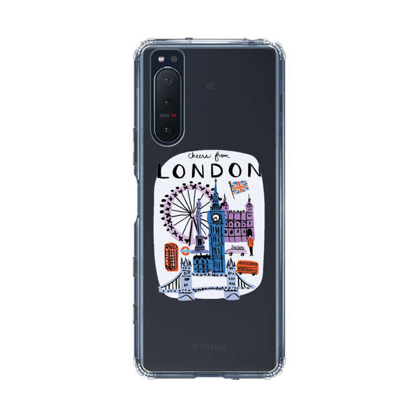 London Iconic Landmarks Illustration Sony Xperia 5 II Case