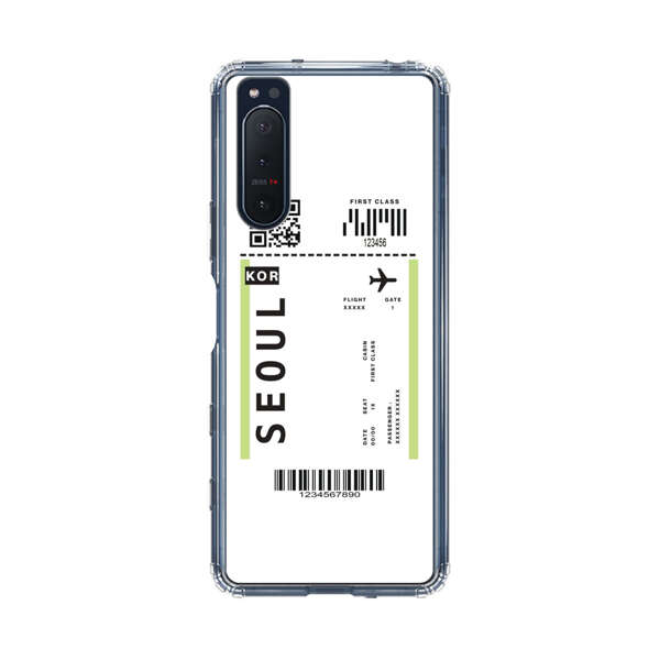 Minimalist Seoul Boarding Pass Sony Xperia 5 II Case