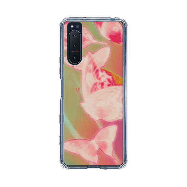 Pink Butterflies Dreamy Colorful Background Sony Xperia 5 II Case