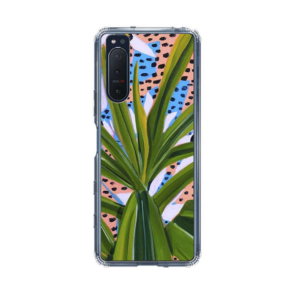 Tropical Leaves Abstract Pattern Sony Xperia 5 II Case