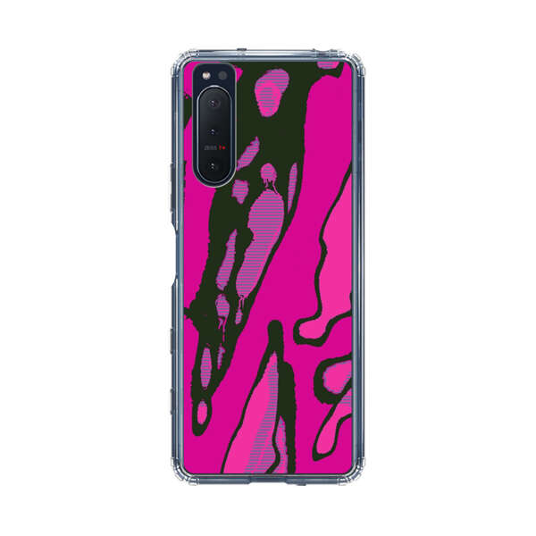 Vibrant Abstract Magenta Black Pattern Sony Xperia 5 II Case