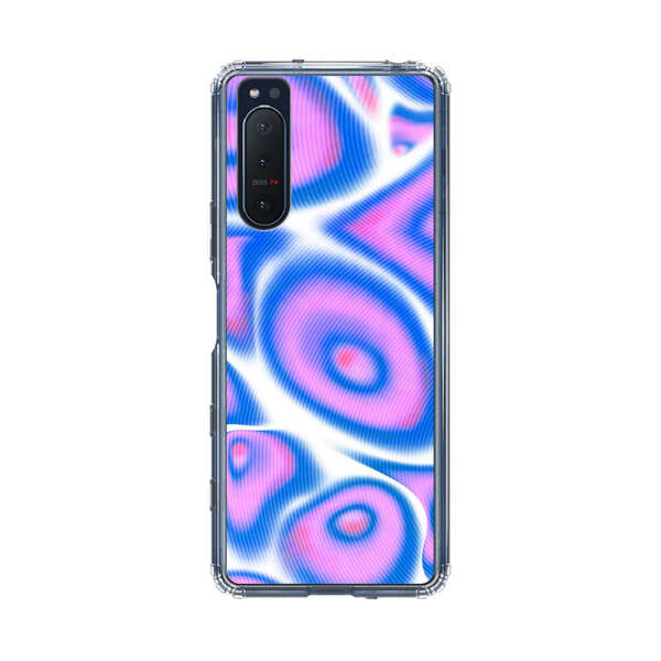 Vibrant Abstract Pink and Blue Swirl Pattern Sony Xperia 5 II Case