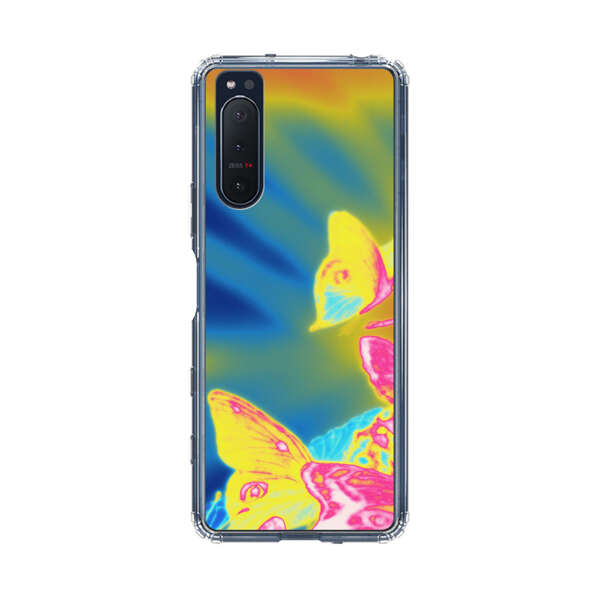 Vibrant Colorful Neon Butterflies Abstract Sony Xperia 5 II Case