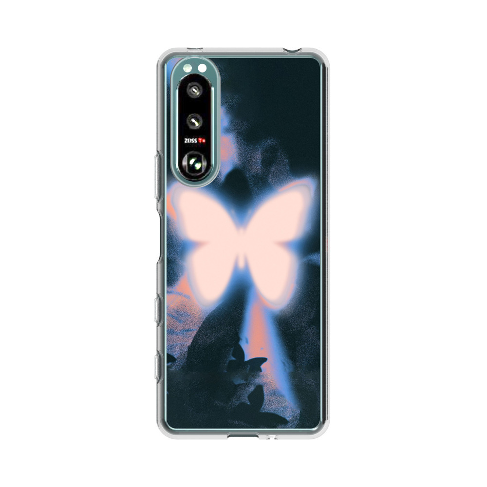 Glowing White Butterfly Sony Xperia 5 III Case