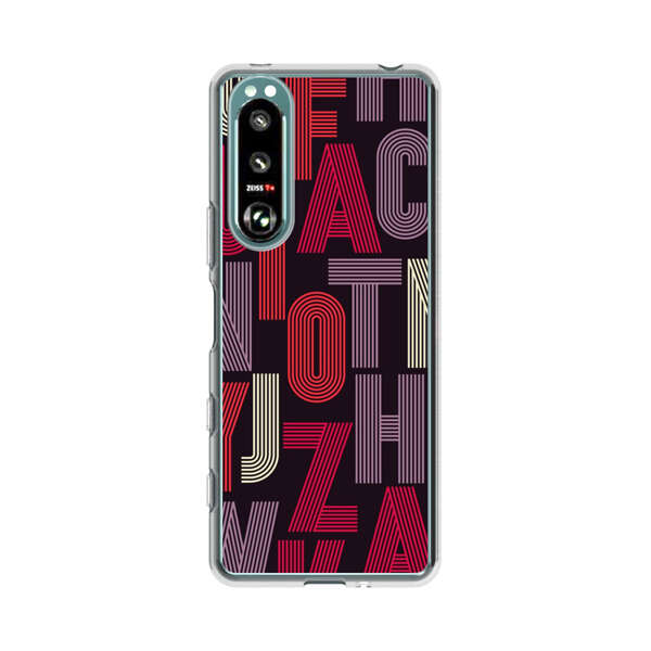 Abstract Letters Pattern Sony Xperia 5 III Case
