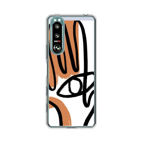 Abstract Minimalist Hand with Eye Sony Xperia 5 III Case