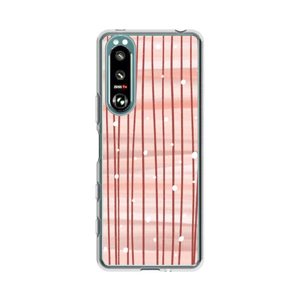 Abstract Vertical Lines Pink Pattern Sony Xperia 5 III Case
