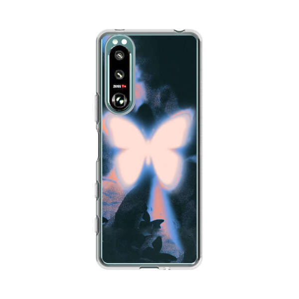 Glowing White Butterfly Sony Xperia 5 III Case