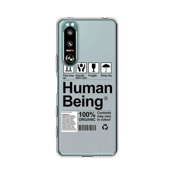 Human Being Fragile Label Design Sony Xperia 5 III Case