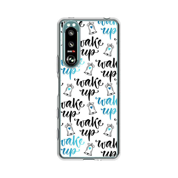 Motivational wake up call lettering pattern Sony Xperia 5 III Case