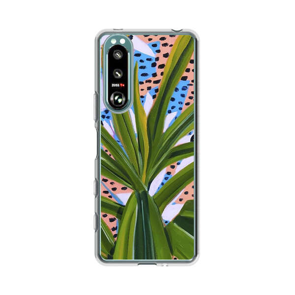 Tropical Leaves Abstract Pattern Sony Xperia 5 III Case